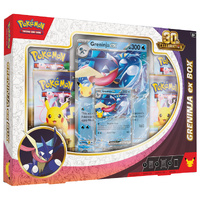 Pokemon TCG 30th Celebration Greninja ex Box Sealed BOX 4 Booster Packs + Promo