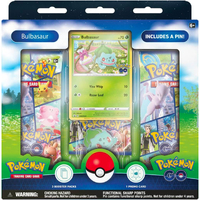 POKÉMON TCG Pokemon GO Pin Collection NEW Bulbasaur Promo 3 Packs