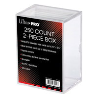 UltraPro Ultra Pro Card Storage Box 250ct | 2 Piece Acrylic Trading Card Case