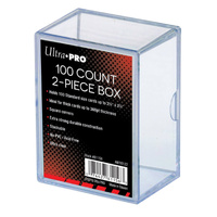 UltraPro Ultra Pro Card Storage Box 100ct | 2 Piece Acrylic Trading Card Case