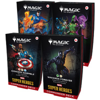 MTG Magic Marvel Super Heroes - Commander Deck Display Sealed Case of 4