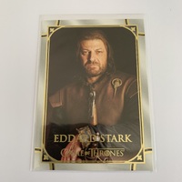 Game of Thrones GoT Iron Anniversary Series 1 Gold Base Card 41 Ned Stark / 99