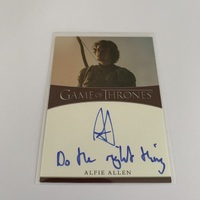 Game of Thrones Iron Anniversary Series 1 Alfie Allen as Theon Greyjoy Autograph