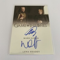 Game of Thrones Iron Anniversary Series 1 Mark Gatiss Lena Headey Dual Autograph