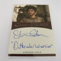 Game of Thrones Iron Anniversary Series 1 Autograph Steven Cole as Kovarro