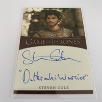 Game of Thrones Iron Anniversary Series 1 Autograph Steven Cole as Kovarro