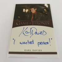 Game of Thrones Iron Anniversary Series 1 Autograph Karl Davies Alton Lannister