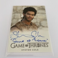 Game of Thrones Iron Anniversary Series 1 Autograph Steven Cole as Kovarro