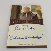 Game of Thrones Iron Anniversary S2 Autograph Ron Donachie as Ser Rodrik Cassel