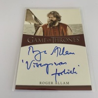 Game of Thrones Iron Anniversary S2 Autograph Roger Allam as Magister Illyrio