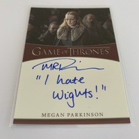 Game of Thrones Iron Anniversary S2 Autograph Megan Parkinson Lady Alys Karstark