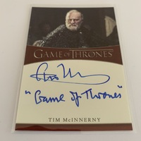 Game of Thrones Iron Anniversary S2 Autograph Tim McInnerny as Robett Glover
