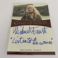 Game of Thrones Iron Anniversary S2 Autograph Michael Feast as Aeron Greyjoy