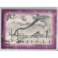 Breygent Wizard of OZ WOZ Series 1 Martineck Pencil Sketch Card Kansas Farm