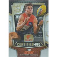 AFL 2016 Select Certified 460 card C102 Toby Greene Giants #435