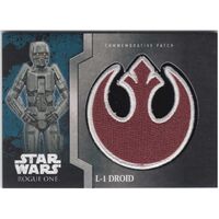 2016 Topps Star Wars Rogue One Mission Briefing Patch Card # 3 of 13 L-1 Droid