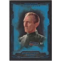 2016 Topps Star Wars Masterwork Blue Base Card #10 Grand Moff Tarkin Parallel 