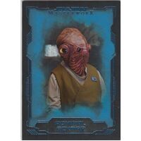 2016 Topps Star Wars Masterwork Blue Base Card #48 Admiral Ackbar Parallel 