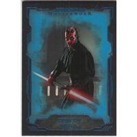 2016 Topps Star Wars Masterwork Blue Base Card #28 Darth Maul Parallel 