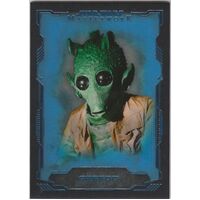 2016 Topps Star Wars Masterwork Blue Base Card #24 GREEDO Parallel 