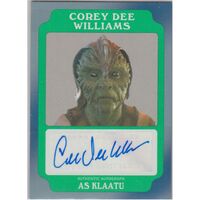 Topps Star Wars Rogue One Green Autograph Corey Dee Williams as Klaatu 