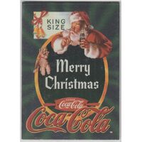 Coca Cola Super Premium Embossed Santa Single Card #3