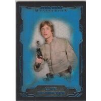 2016 Topps Star Wars Masterwork Blue Base Card #2 Luke Skywalker Parallel 