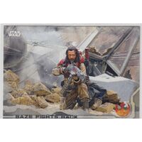 2016 Star Wars Rogue One series 1 Baze Fights Back #28 Grey parallel card 31/100