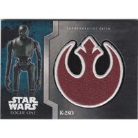 2016 Topps Star Wars Rogue One Mission Briefing Patch Card # 2 of 13 K-2SO