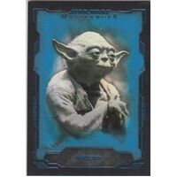 2016 Topps Star Wars Masterwork Blue Base Card #8 YODA Parallel 
