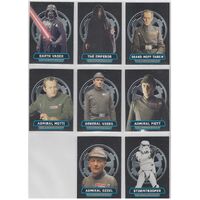2016 Topps Star Wars Rogue One 8 card Villains of the empire complete insert set