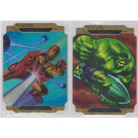 Marvel Masterpieces Die Cut Iron Man Hulk A Set of 2 