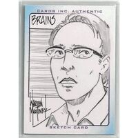Thunderbirds are go! Cards Inc Warren Martineck Sketch Card BRAINS Pencil