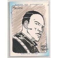 Thunderbirds are go! Cards Inc Warren Martineck Sketch Card Mullion INK