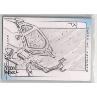 Thunderbirds are go! Cards Inc Warren Martineck Sketch Card T4 Landscape Pencil