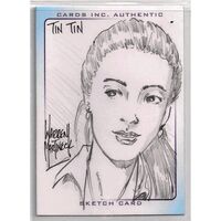 Thunderbirds are go! Cards Inc Warren Martineck Sketch Card Tin Tin 2 Pencil