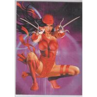 Women of Marvel WOM Embossed Single Trading Card Elektra T3