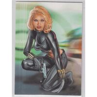 Women of Marvel WOM Embossed Single Trading Card Black Widow T2