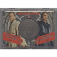 2015 Star Wars Chrome Perspectives Silver Medallion Kenobi Vs Skywalker 083/ 150