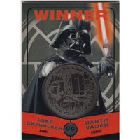 2015 Star Wars Chrome Perspectives Silver Medallion Skywalker V Vader 045/ 150