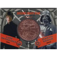 2015 Star Wars Chrome Perspectives Bronze Medallion Skywalker vs Darth Vader
