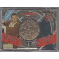 2015 Star Wars Chrome Perspectives Gold Medallion Kenobi Vs Darth Maul 24/ 50
