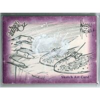 Breygent Wizard of OZ WOZ Series 1 Martineck Pencil Sketch Card Ruby Slippers v2