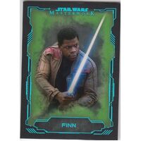 2016 Topps Star Wars Masterwork #39 FINN Green Metallic Base Parallel 05 /50
