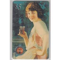 Coca Cola Coke 1996 Sprint Phonecard $5 Silver Calendar Girl #3