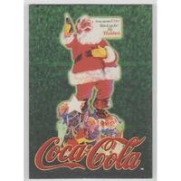 Coca Cola Super Premium Embossed Santa Single Card #4