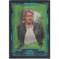 2016 Topps Star Wars Masterwork #66 Han Solo Green Metallic Base Parallel 29 /50