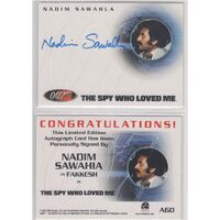 James Bond Dangerous Liaisons - A60 Nadim Sawahla "Fakkesh" Autograph Signature