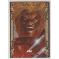 Marvel Masterpieces Gold Border Foil Trading Card SABRETOOTH 70