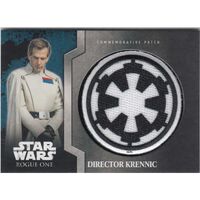 2016 Topps Star Wars Rogue One Mission Briefing Patch Card 8 /13 Krennic